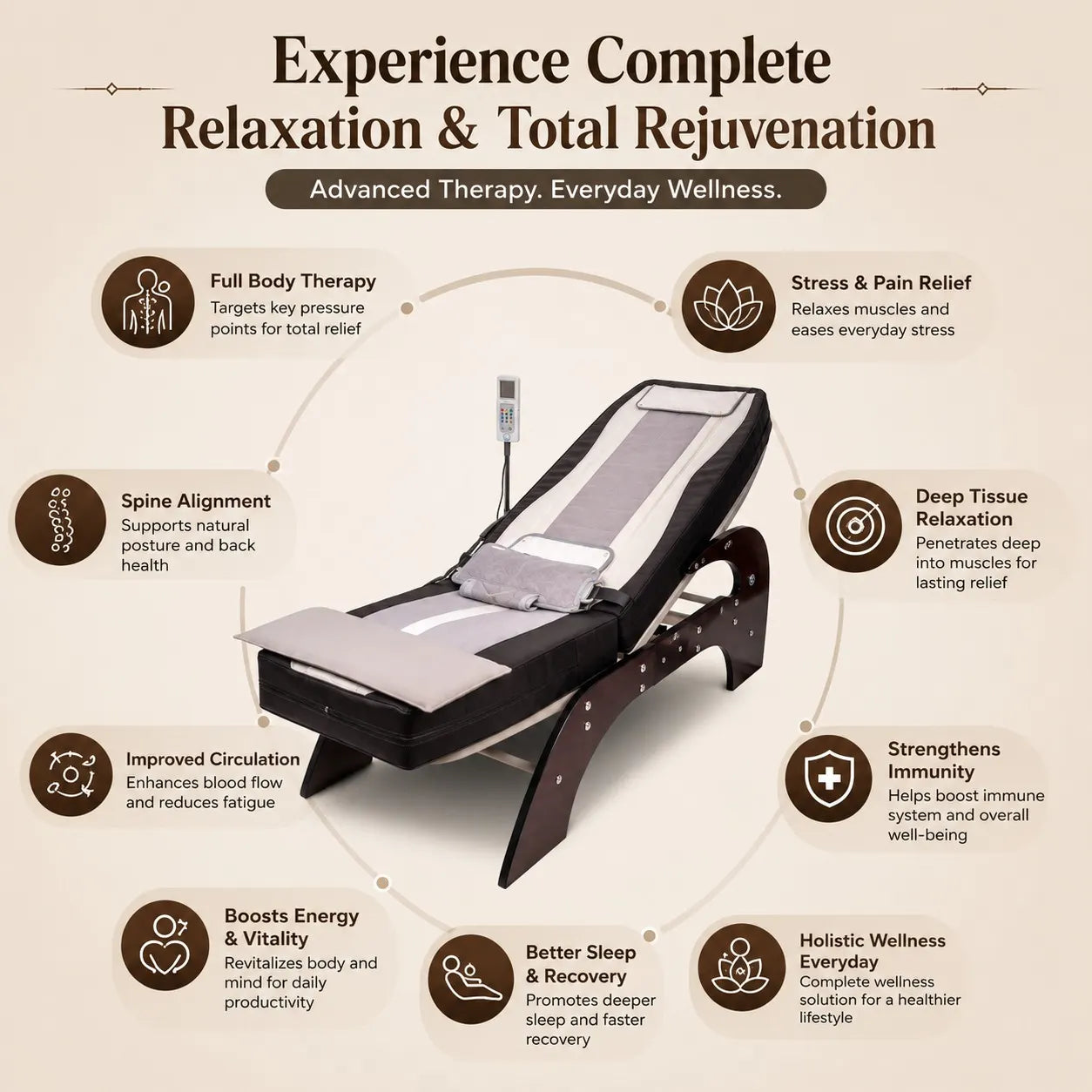 JSB HF50 Pro jade massage bed benefits: deep tissue relaxation, better sleep and stress relief