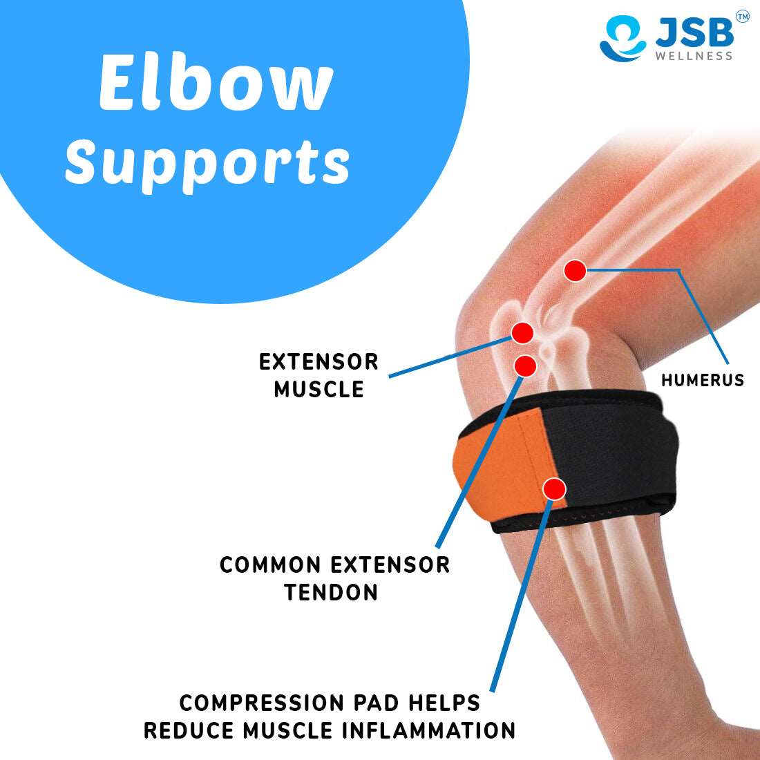 tennis elbow support brace for athletes