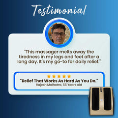 Testimonial Customer Review for Foot and Leg Massager JSB HF72