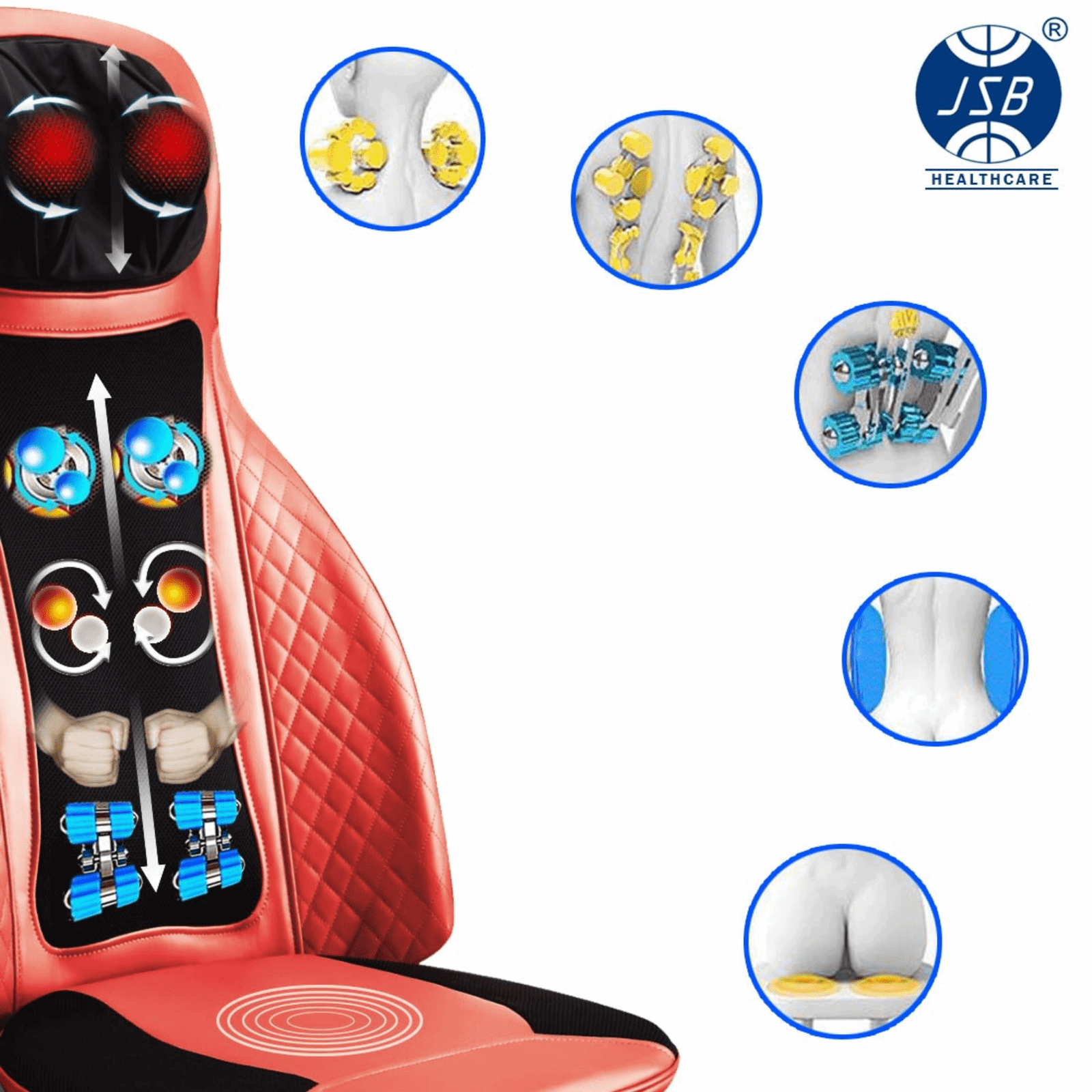 neck and back massager with heat