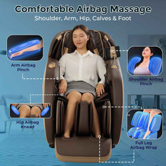 Comfortable airbag massage shoulder, arm, hip, calves and foot