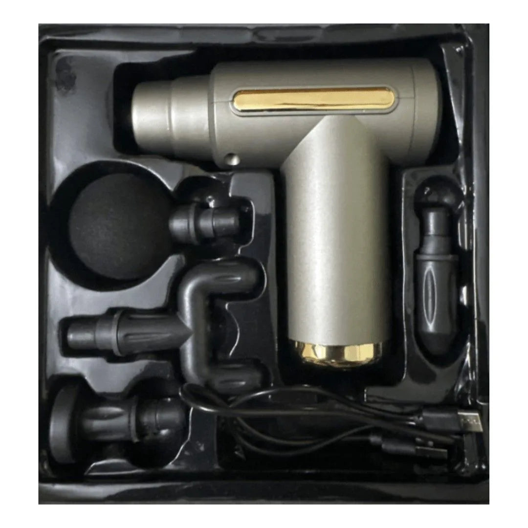 Mini Massage Gun Deep Tissue Muscle Massager Compact Deep Tissue Massager - Full Body Pain Relief - With Attachments - For Neck, Shoulder, Back, Foot - Cordless JSB HF114