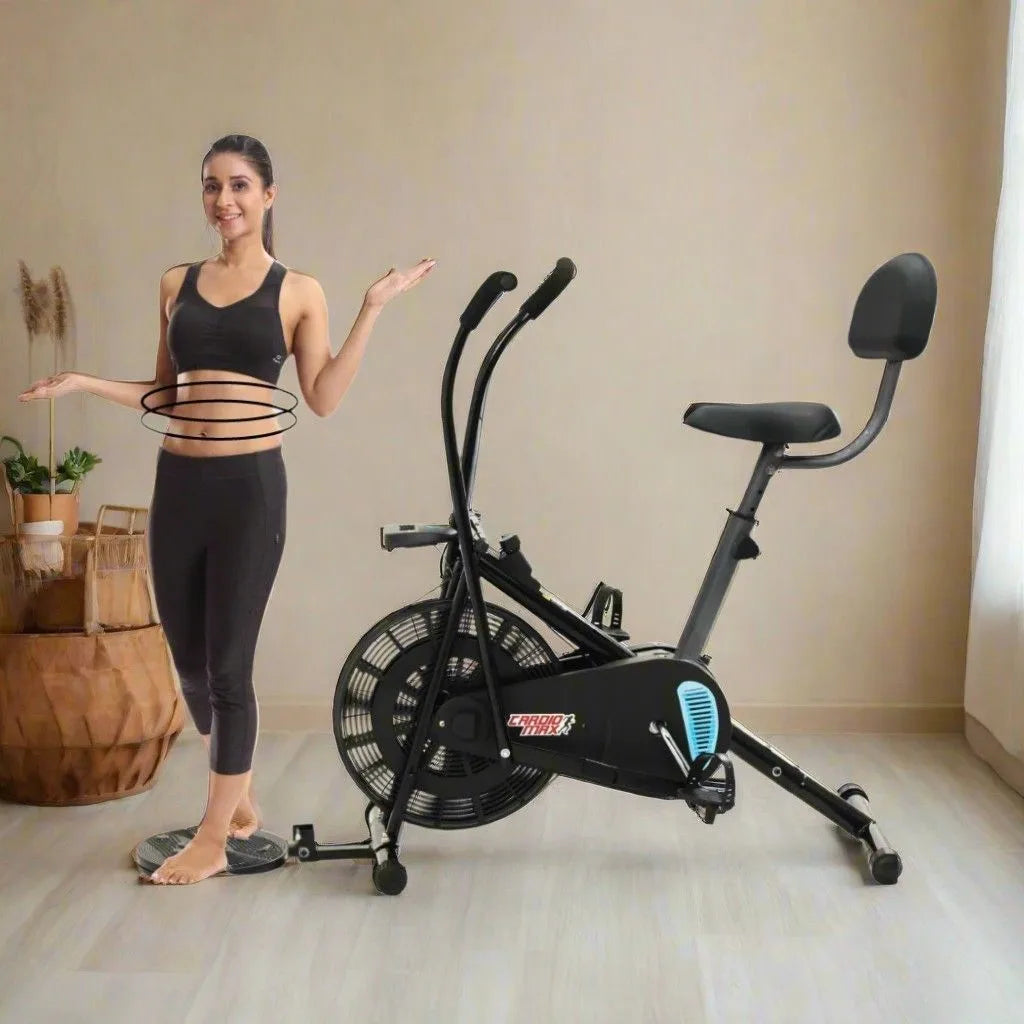 Exercise Cycle Air Bike for Home Knee Mobility Fitness Bike Weight Loss Workout for Full Body Max User Weight 110KG Easy Installation JSB HF175
