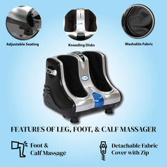Leg Calf & Foot Massager with Human Hands Like Pressing & Vibration Reflexology JSB HF05