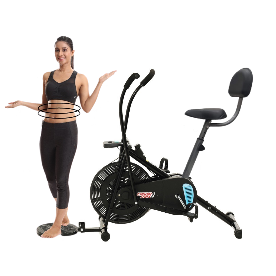 Exercise Cycle with Twister and Backrest Support for Home Gym