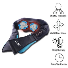 JSB Cervical and Neck Pain Relief Massager Combo with Powerful Vibration, Heat & Kneading Massage