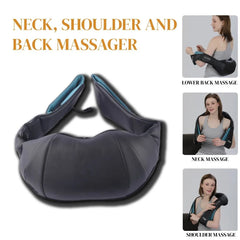 JSB Cervical and Neck Pain Relief Massager Combo with Powerful Vibration, Heat & Kneading Massage