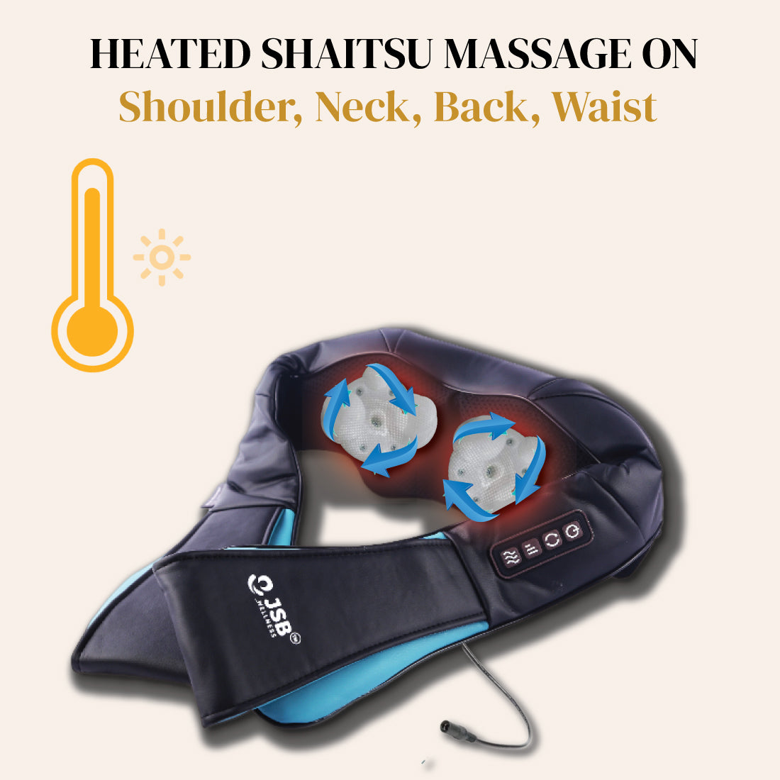 neck and shoulder massager jsb hf71 heated shiatsu massage