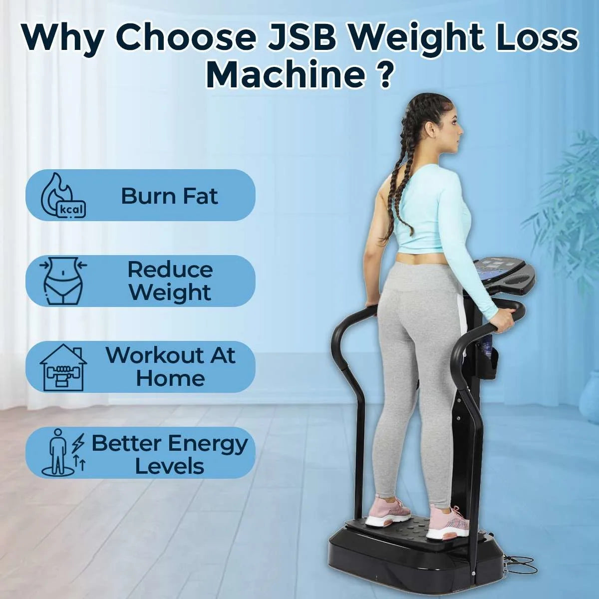 Weight Loss Machine Full Body Vibration Machine Workout for Home & Gym - 99 Speed Levels - Suitable for All Ages JSB HF14 Pro