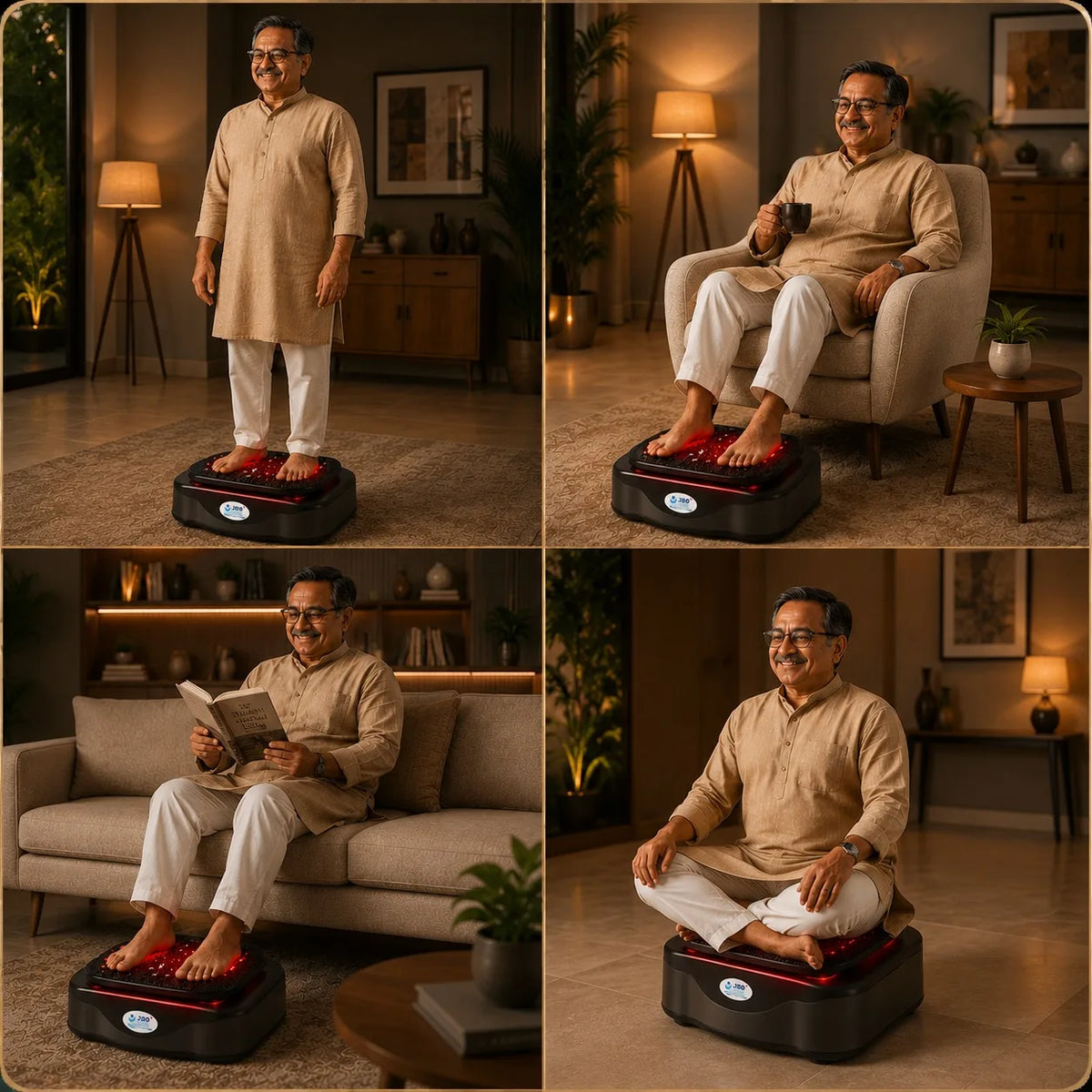 how to use Blood Circulation Machine with Metal, Copper, Infrared, Acupressure Massager