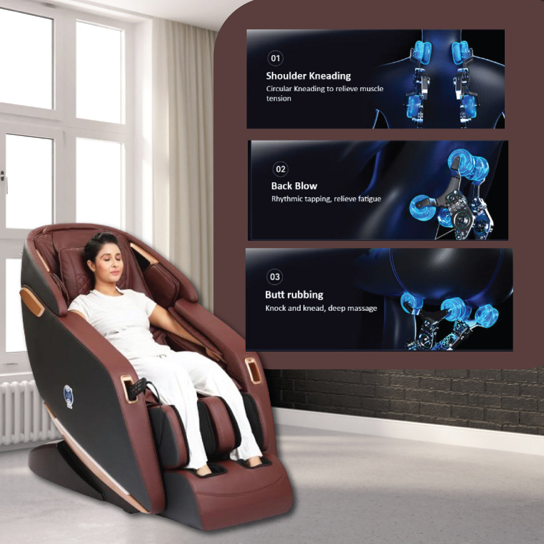 Zero Gravity Massage Chair 3D+ JSB MZ24 (Brown-Black)