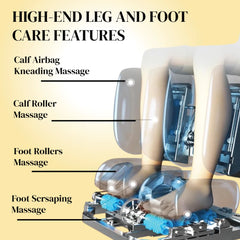 Massage Chair Zero Gravity 4D+ with deep kneading calf and foot massage