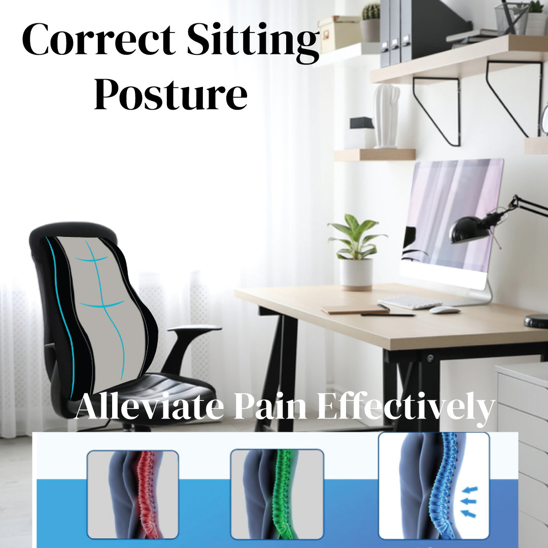 Backrest for Car Seat Back Rest Cushion for Chair Sitting Driving Support Work from Home with Memory Foam for Lumbar Pain Relief JSB BS22