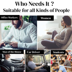 Backrest for Car Seat Back Rest Cushion for Chair Sitting Driving Support Work from Home with Memory Foam for Lumbar Pain Relief JSB BS22