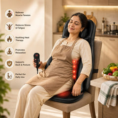 Neck and Back Massager with Shiatsu 3D Neck Massage, Heat with Remote Control for Back Pain Relief JSB HF154
