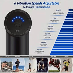 Mini Massage Gun Deep Tissue Muscle Massager Compact Deep Tissue Massager - Full Body Pain Relief - With Attachments - For Neck, Shoulder, Back, Foot - Cordless JSB HF114