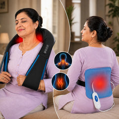 Neck Heating Pad Massager JSB HF71 with Heating Pad JSB H04 combo