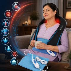 Neck Heating Pad Massager JSB HF71 with Heating Pad JSB H04 combo
