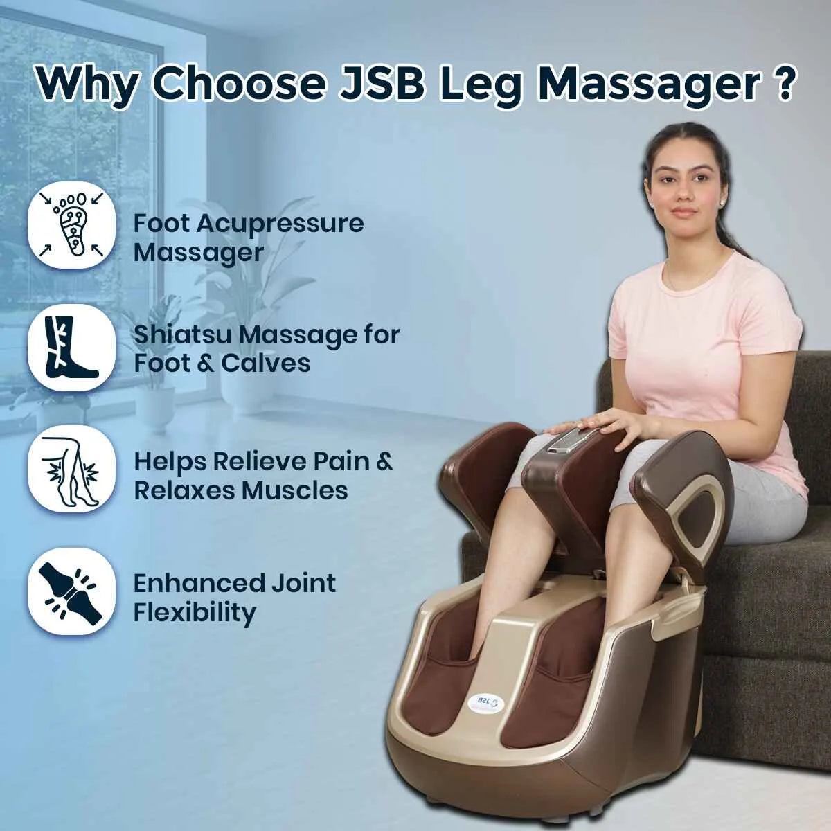 Why choose JSB shiatsu leg massager