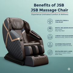 JSB MZ30 Body Relax Machine for Home Full Body Massage Chair (Brown)