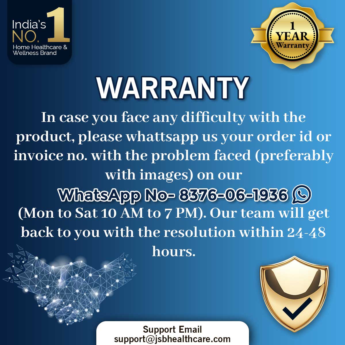 warranty service support repair for electric foot massager jsb hf111