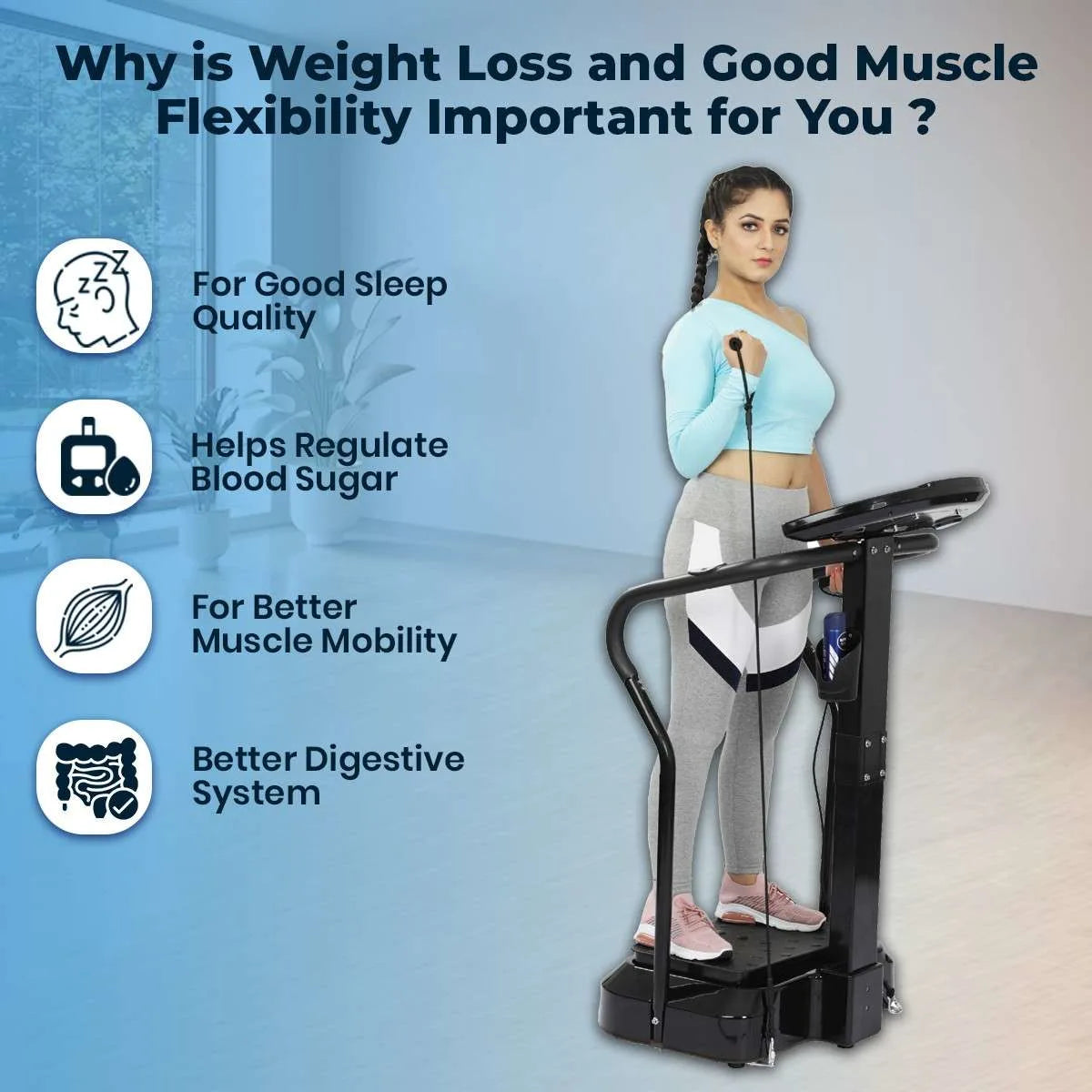 Weight Loss Machine Full Body Vibration Machine Workout for Home & Gym - 99 Speed Levels - Suitable for All Ages JSB HF14 Pro