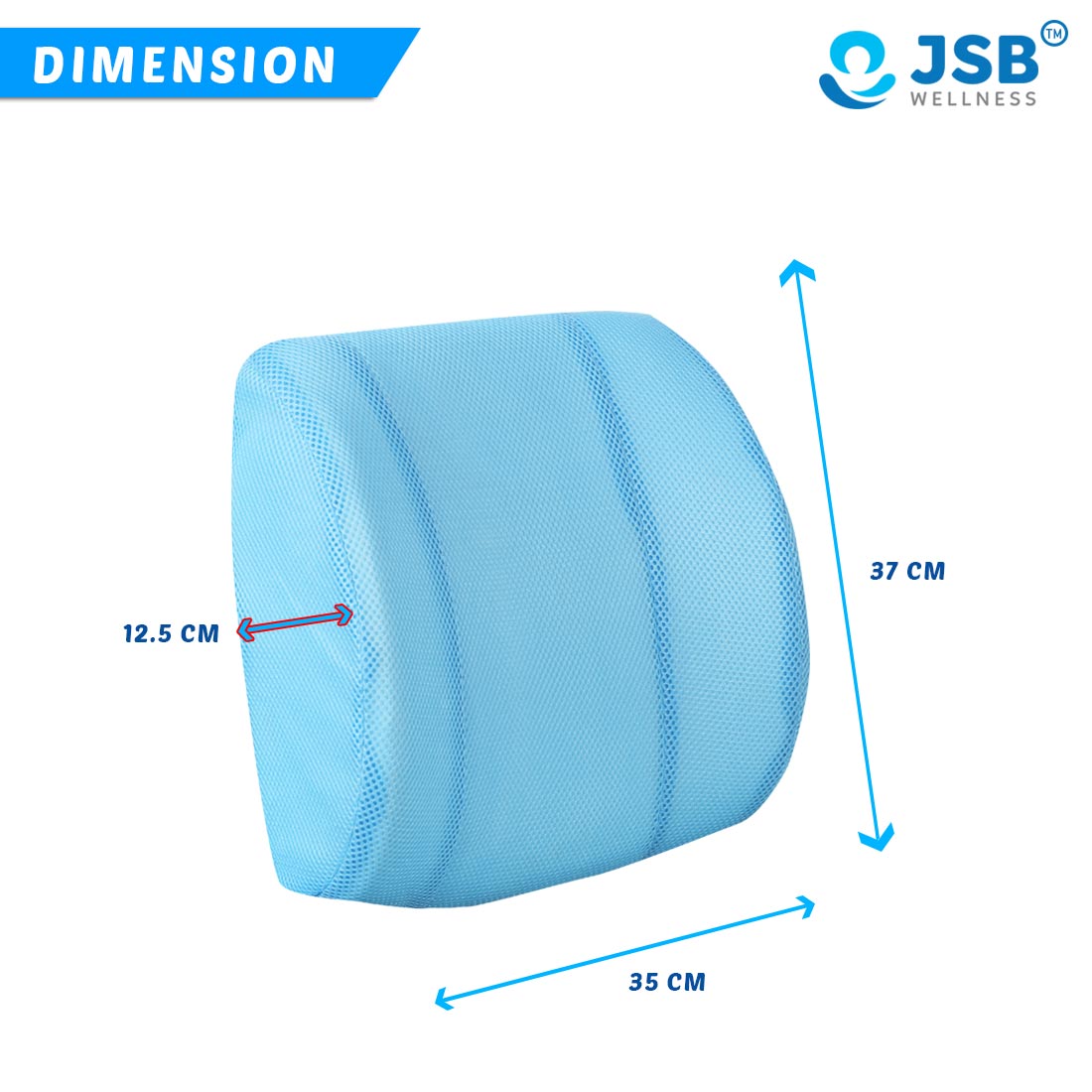 lower back support for chair jsb mf007 dimension
