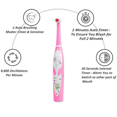 JSB HF128 Kids Electric Power Toothbrush with Music