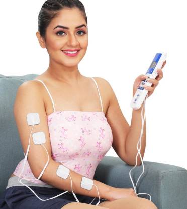 Nerve Stimulation Electronic Pulse Massager JSB HF61 for Pain Relief   (White, Blue) - JSB Healthcare 