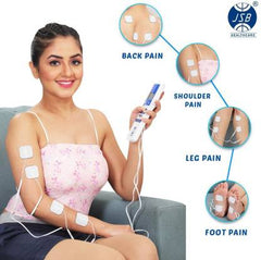 Nerve Stimulation Electronic Pulse Massager JSB HF61 for Pain Relief   (White, Blue) - JSB Healthcare 